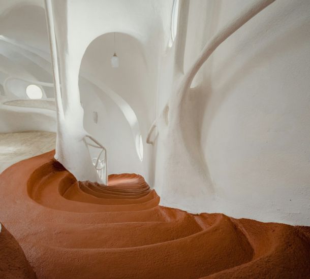 a person's foot in a room